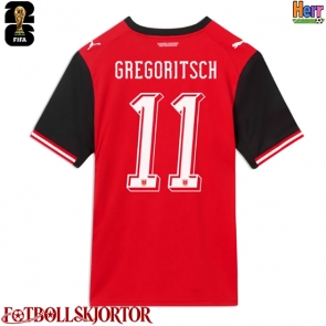 Österrike Michael Gregoritsch #11 Hemmatröja VM 2026 Kortärmad